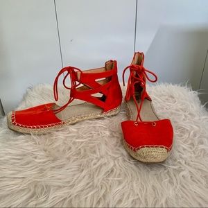 Merona Lace up Espadrille flats